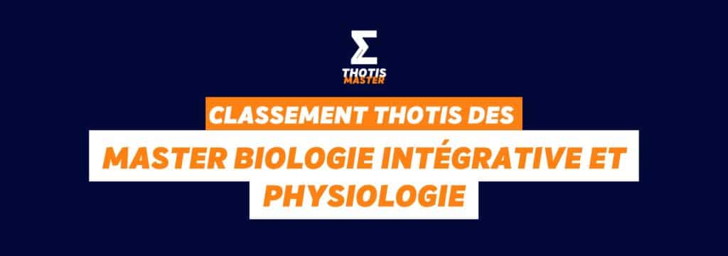 Thotis Annuaire master Biologie intégrative et physiologie