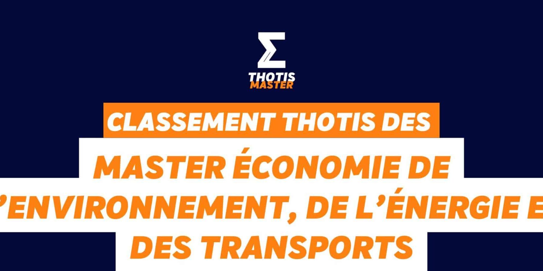 Thotis Annuaire master Économie de l’environnement, de l’énergie et des transports