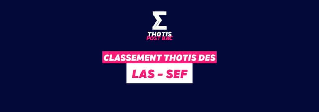 Classement Thotis - LAS Sciences de l'éducation et de la formation
